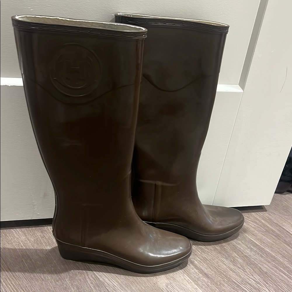 Hunter Champery Tall Brown Rain Boots